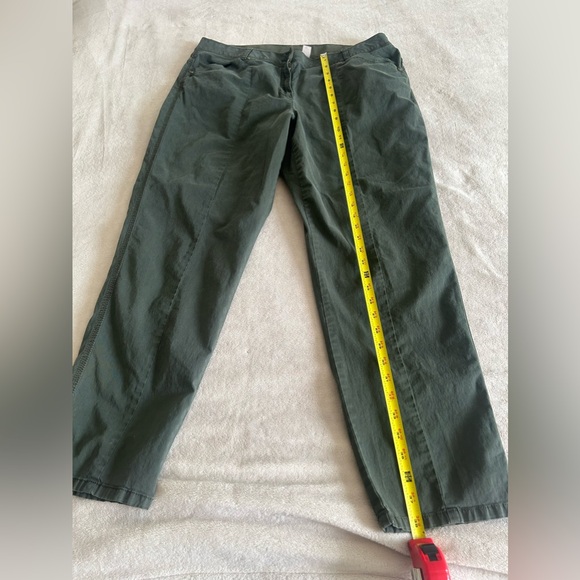 Chicos‎ Womens Pants straight ankle-length Size 2.5 (12/14) Green Pockets Button - Picture 8 of 16